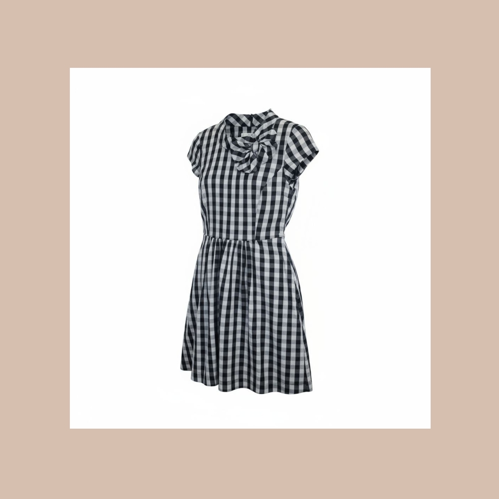 Kensie Black and White Asymmetrical Dress